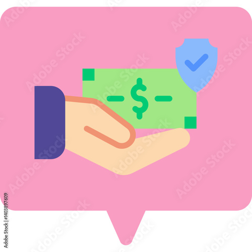 Cash Secured Financing icon vector illustration