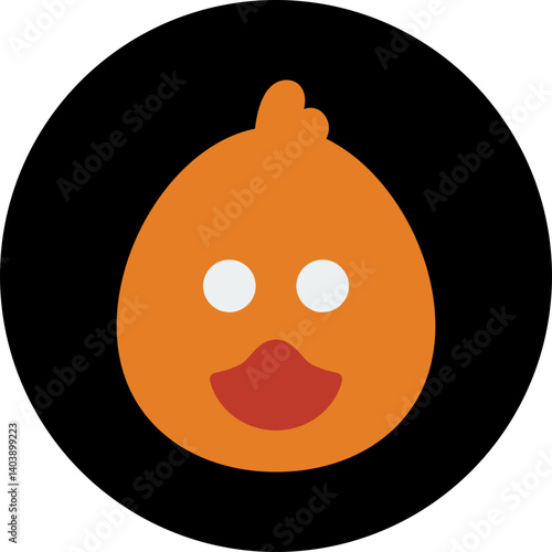 Duck Face icon vector illustration