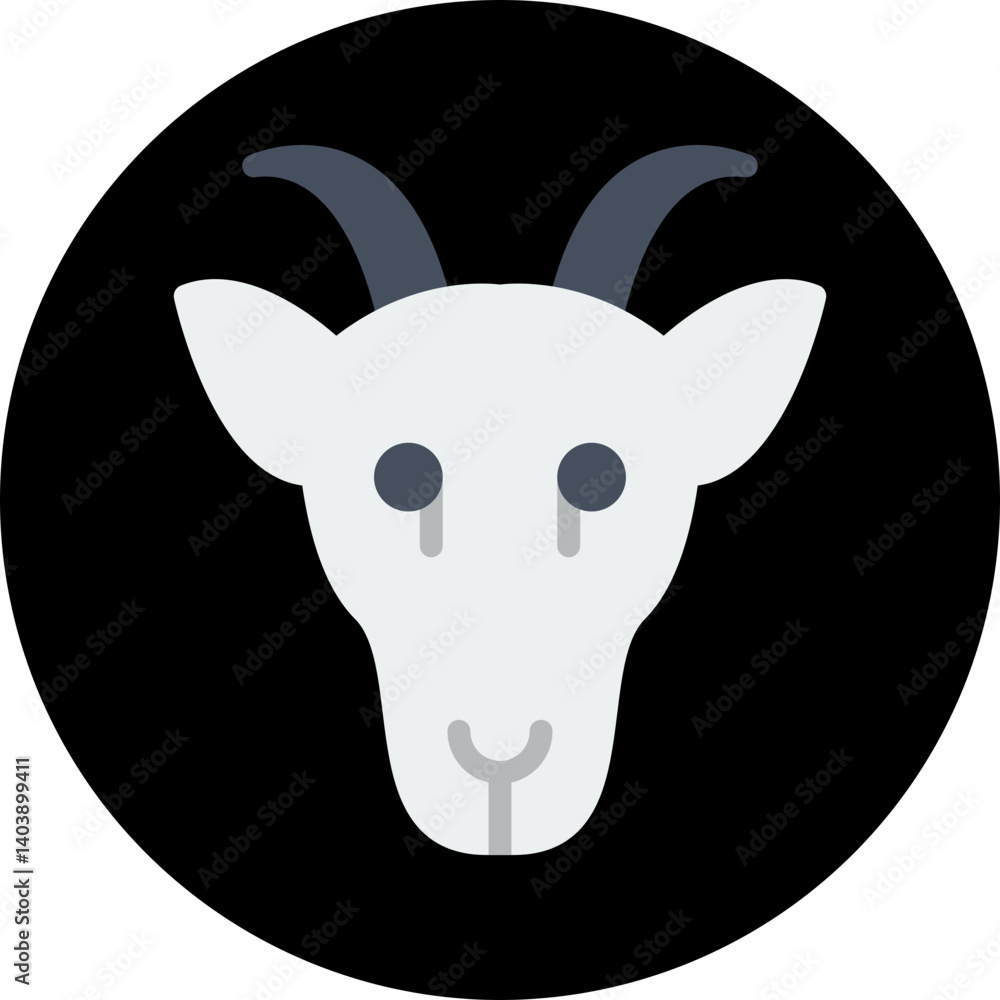 Fototapeta premium Goat Face icon vector illustration