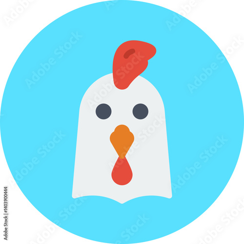 Hen Face icon vector illustration