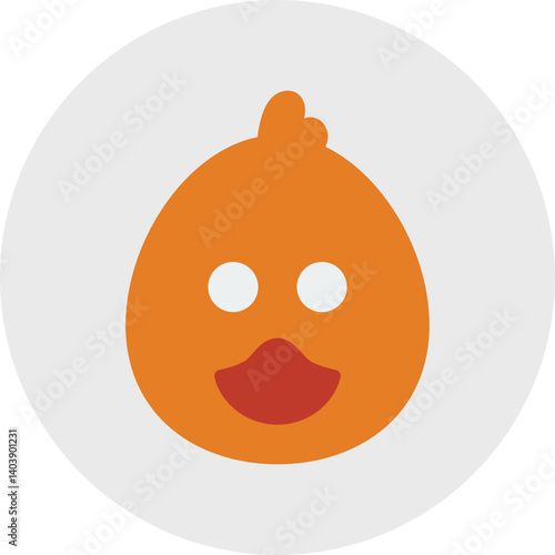 Duck Face icon vector illustration
