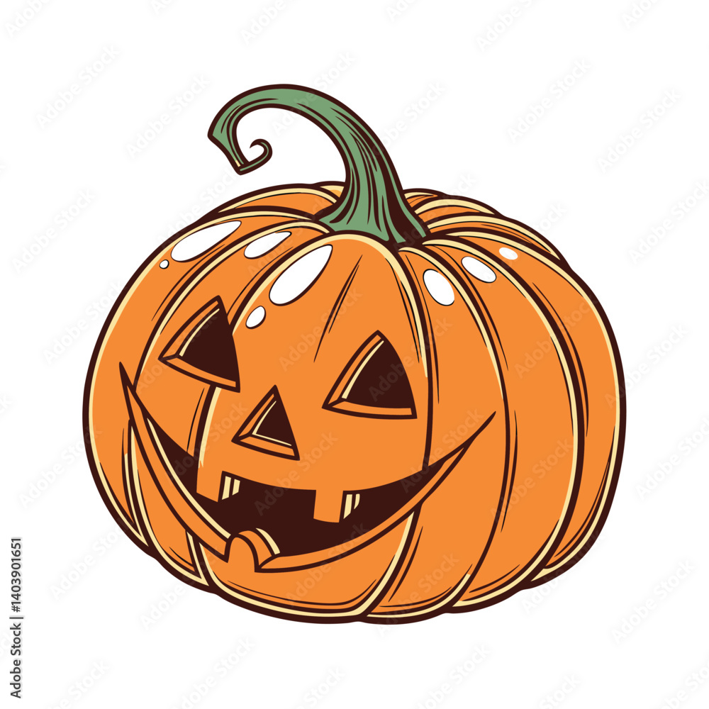 Fototapeta premium halloween pumpkin isolated on white