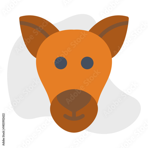Kangaroo Face icon vector illustration