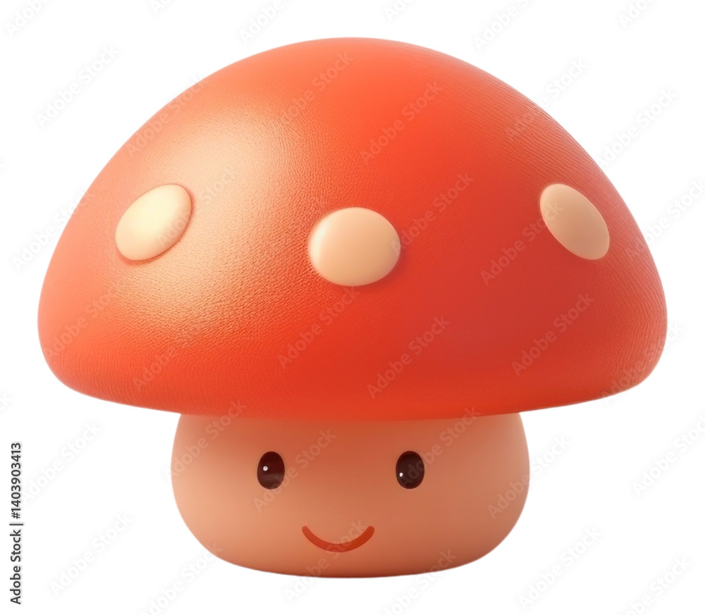 Fototapeta premium PNG Mushroom agaric fungus toy.