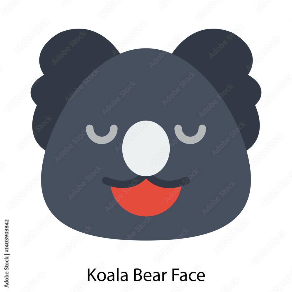 Koala Bear Face icon vector illustration Koala Bear Face icon vector illustration
