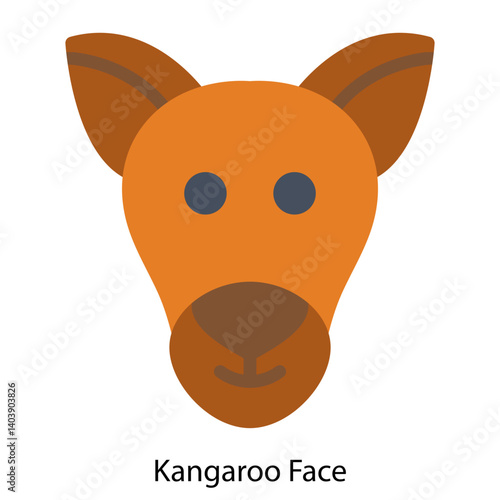 Kangaroo Face icon vector illustration