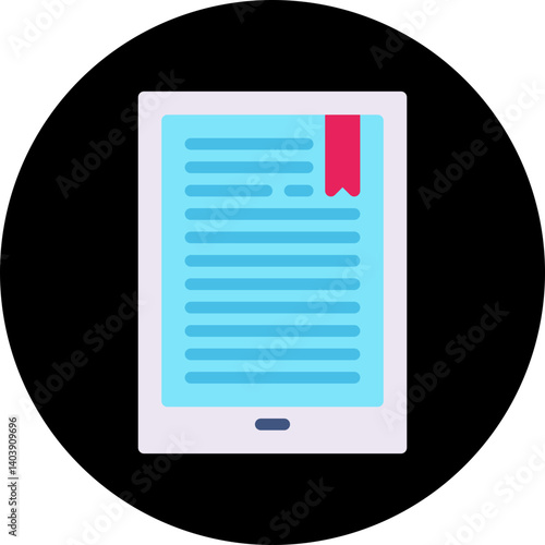 EBook icon single vector illustration
