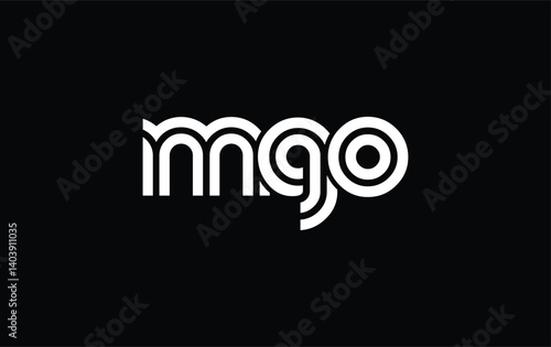 MGO Creative Unique Modern Letter Logo Design. Stylized logo featuring a unique letter design, presenting abstract minimalist aesthetics and modern appeal.