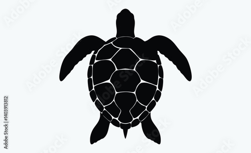 Sea turtle ocean animal silhouette, sea turtle icon, vector illustration isolated on white background 