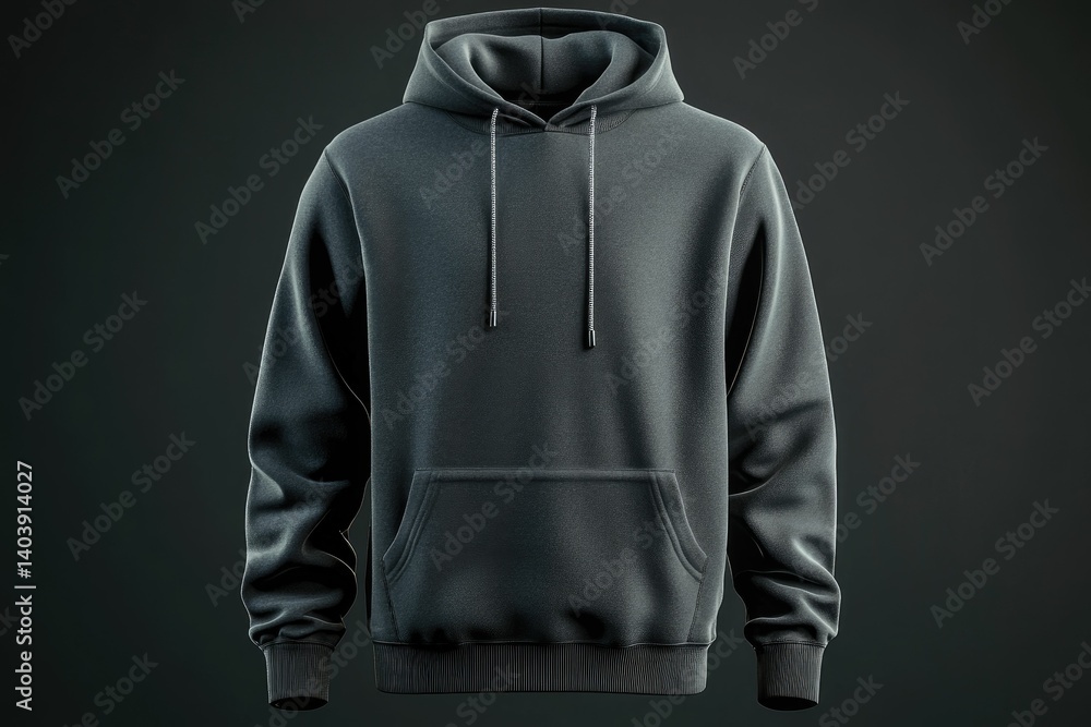 Blank Gray Hoodie Mockup Template for Fashion Design and Branding Blank Gray Hoodie Mockup Template for Fashion Design and Branding