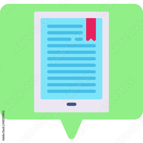EBook icon single vector illustration