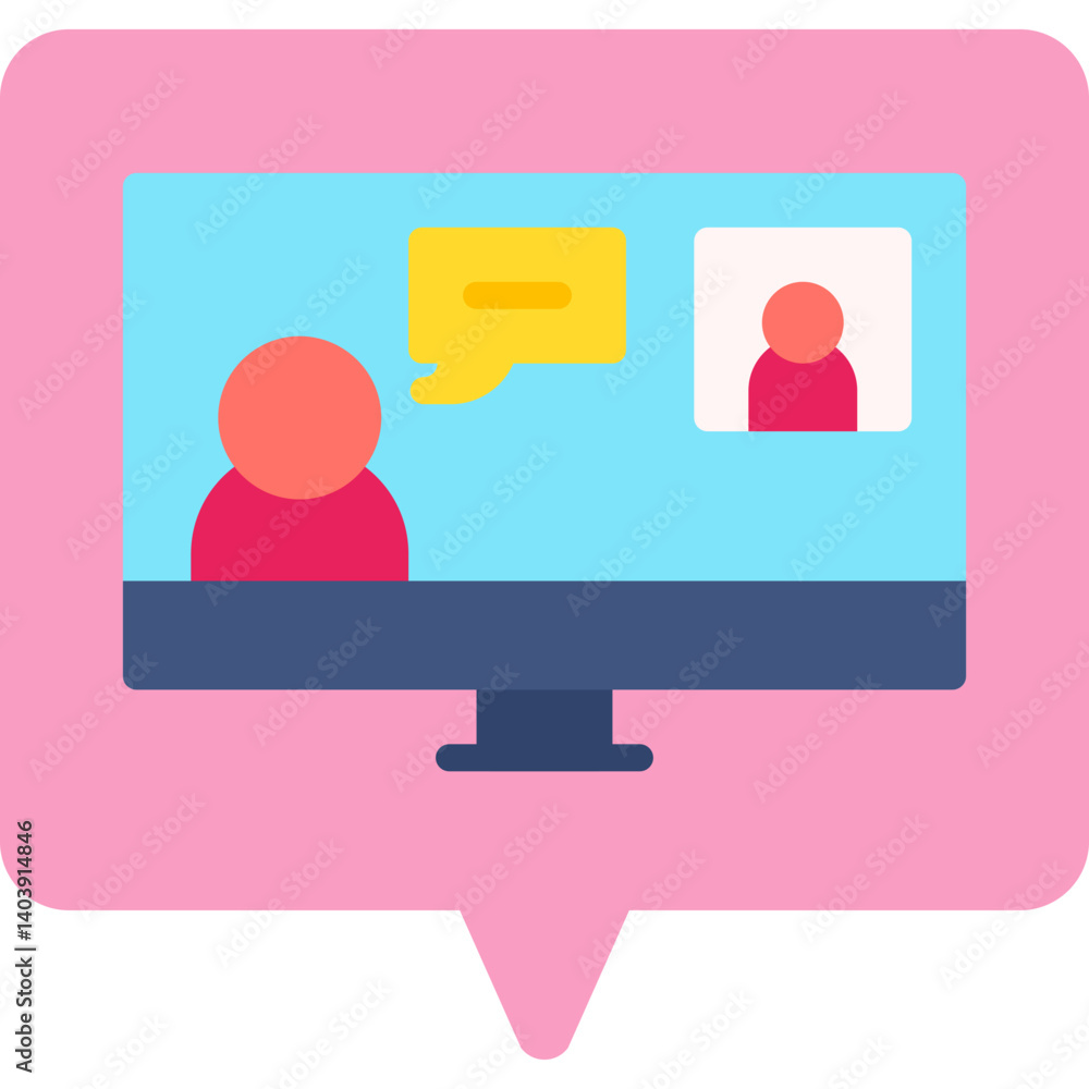 Video Conferencing icon single vector illustration