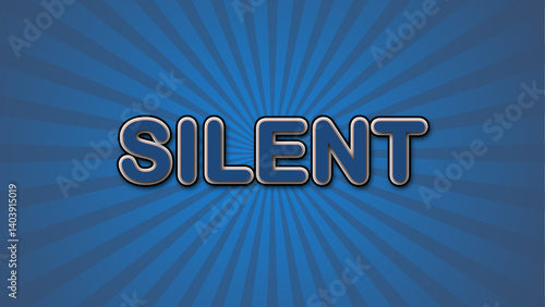 SILENT TEXT EFFECT. Vector text effect. Silent text design.
