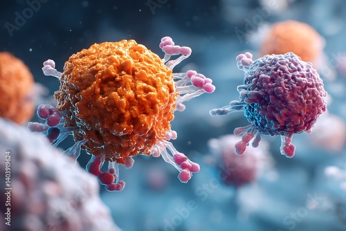 Car T-cell therapy is illustrated in an engaging way, showcasing the innovative fusion of biotechnology and medicine for advanced cancer treatment solutions.