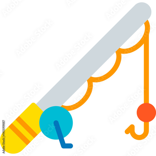 Fishing icon single vector illustration