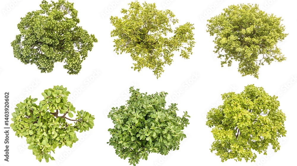 Obraz premium Top View Diverse Trees