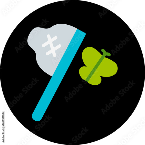 Catch Butterfly icon single vector illustration