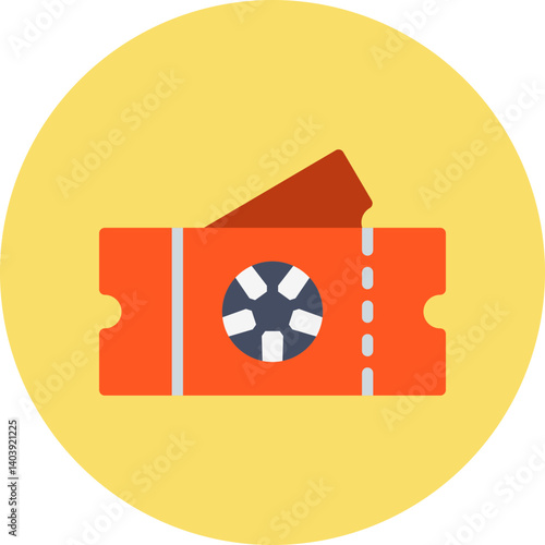 Game Tickets icon single vector illustration