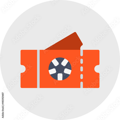 Game Tickets icon single vector illustration