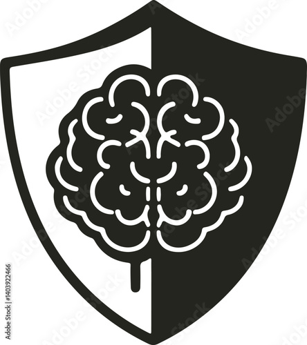 Modern brain vector design with neural lines, abstract circuits, and tech-inspired style — perfect for AI, science, and innovation themes.