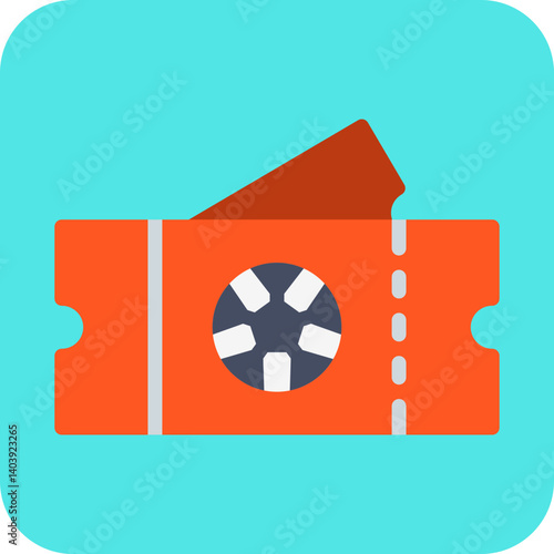 Game Tickets icon single vector illustration
