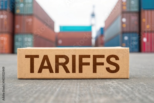International Trade Tariff Effect on Shipping Container Logistics Import Export and Commerce Economy Supply Chain Policy