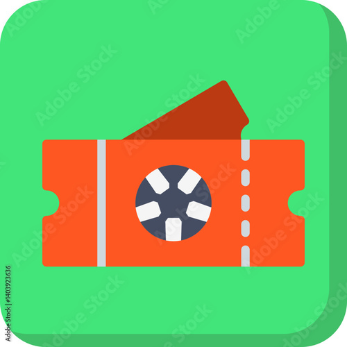 Game Tickets icon single vector illustration
