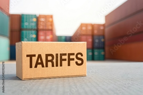 International Trade Tariff Effect on Shipping Container Logistics Import Export and Commerce Economy Supply Chain Policy