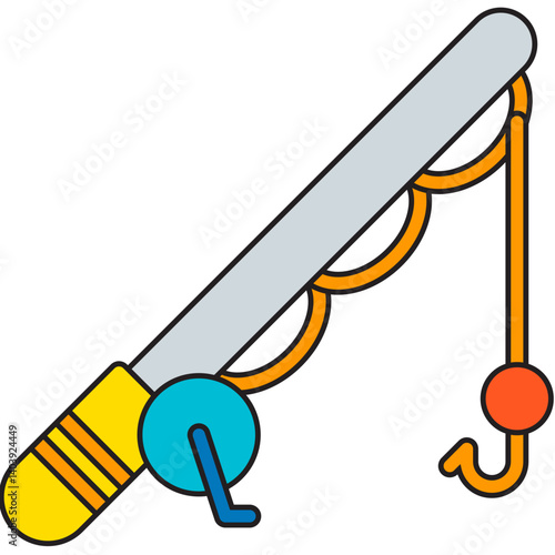 Fishing icon single vector illustration