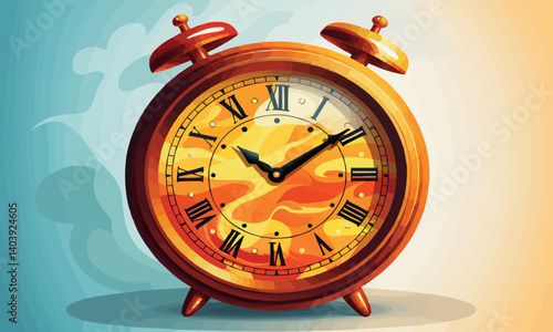 Clock with Roman numerals on it. The hands are pointing to the numbers 3 and 9