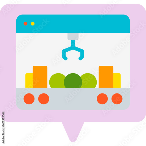 Claw Machine icon single vector illustration