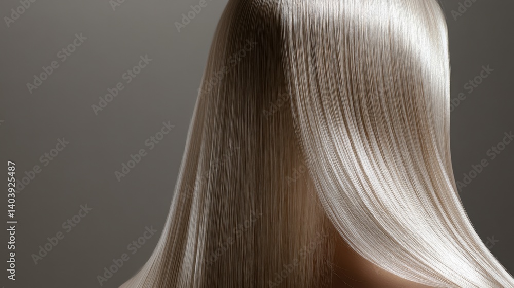 Naklejka premium Silky long hair with shiny texture