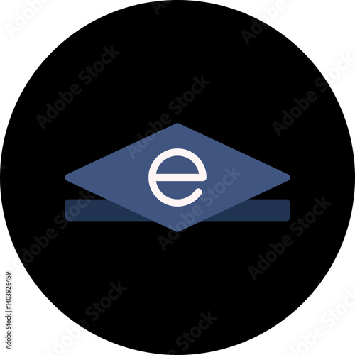 E debit and credit card icon single vector illustration 