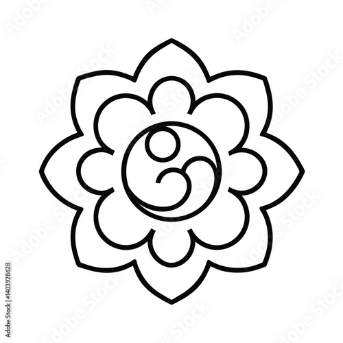 om symbol line art on white background (1).eps