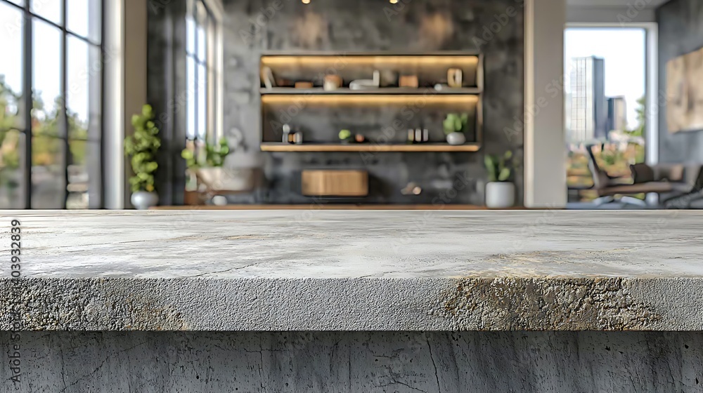 Rustic Concrete Tabletop Background Modern Interior Rustic Concrete Tabletop Background Modern Interior
