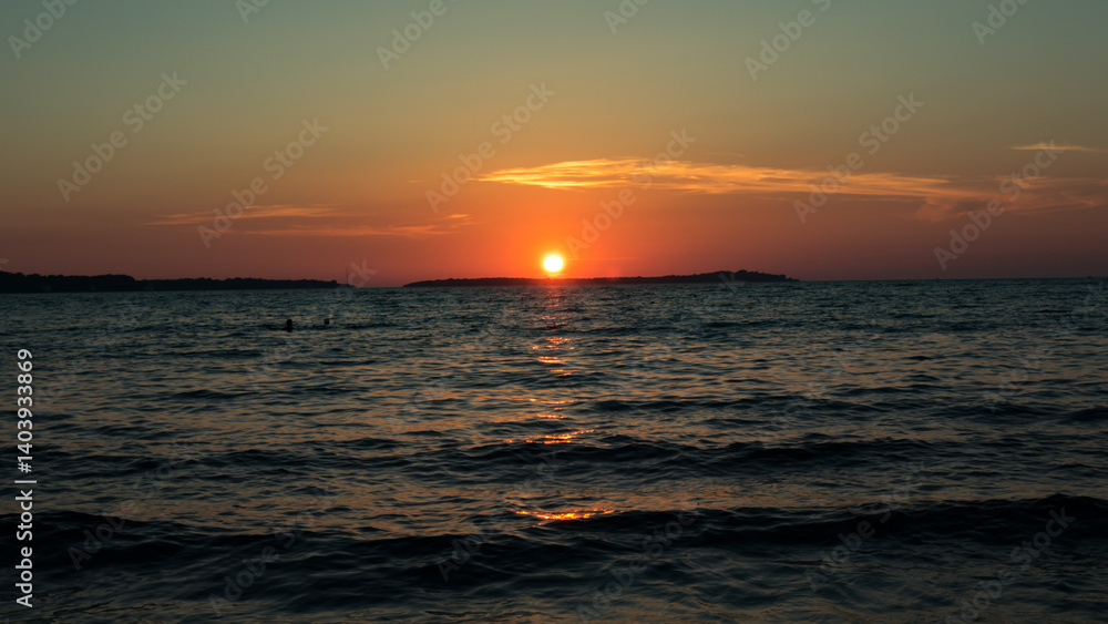 Naklejka premium sunset in croatia 