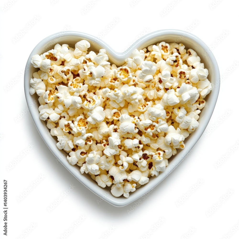 Heart-shaped bowl filled with popcorn (9) Heart-shaped bowl filled with popcorn (9)