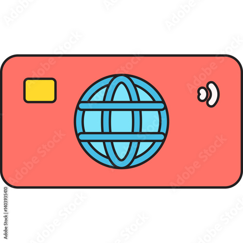 Debit and credit card icon single vector illustration