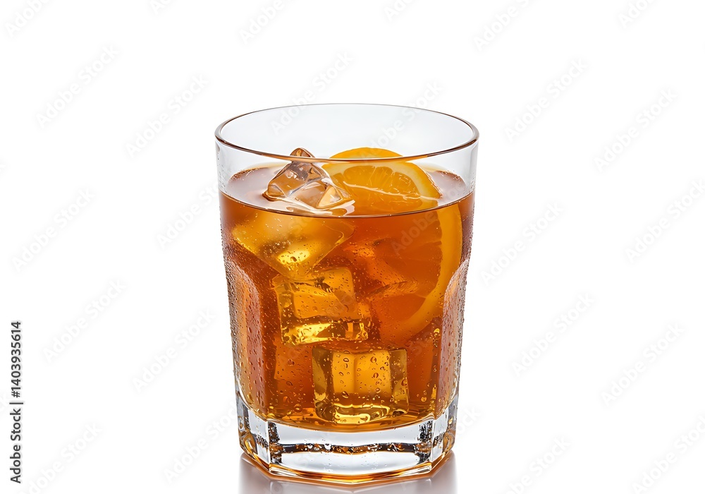 Glass of cola with ice Glass of cola with ice