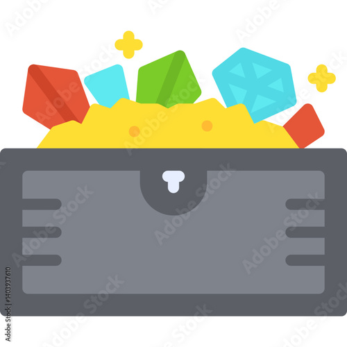 Treasure icon single vector illustration