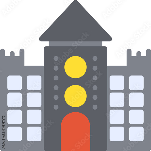 Castle icon single vector illustration