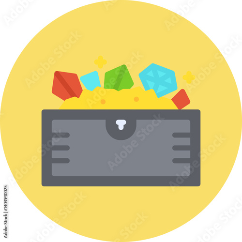 Treasure icon single vector illustration