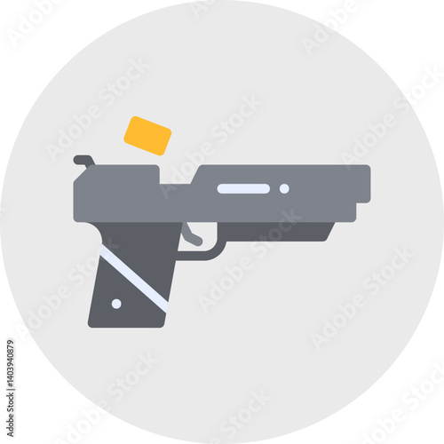 Pistol icon single vector illustration