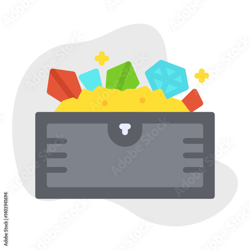 Treasure icon single vector illustration
