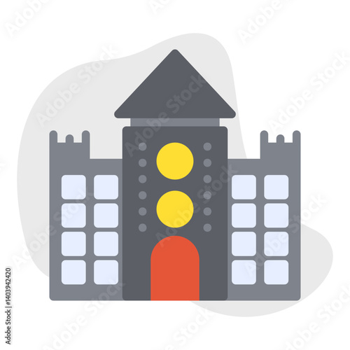 Castle icon single vector illustration