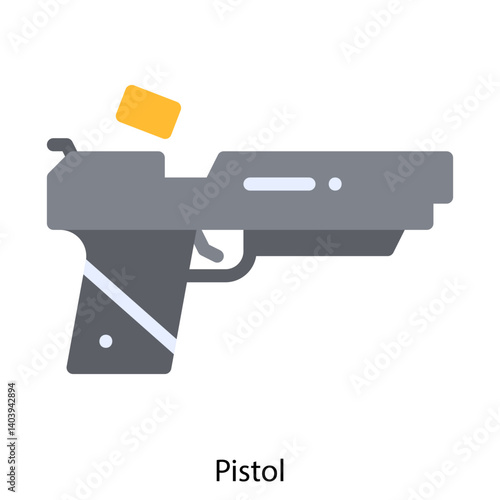 Pistol icon single vector illustration