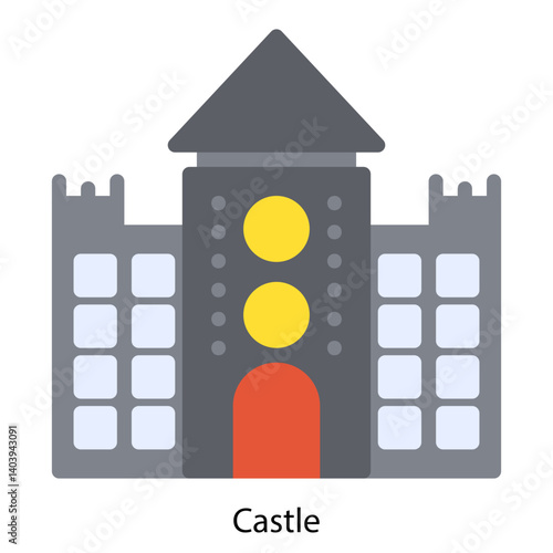 Castle icon single vector illustration