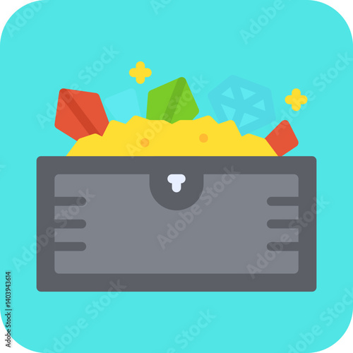 Treasure icon single vector illustration
