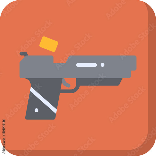 Pistol icon single vector illustration