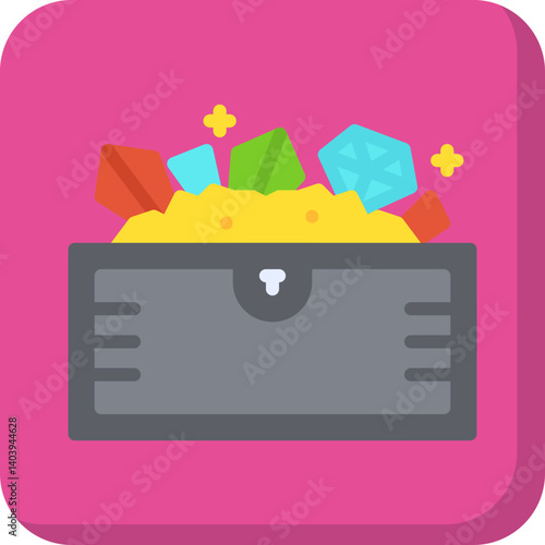 Treasure icon single vector illustration